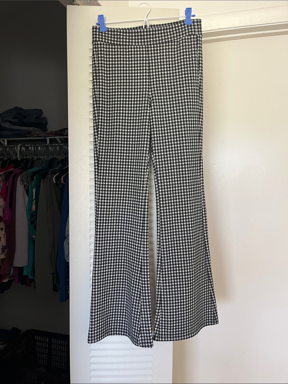 SO flare checkered dress pants